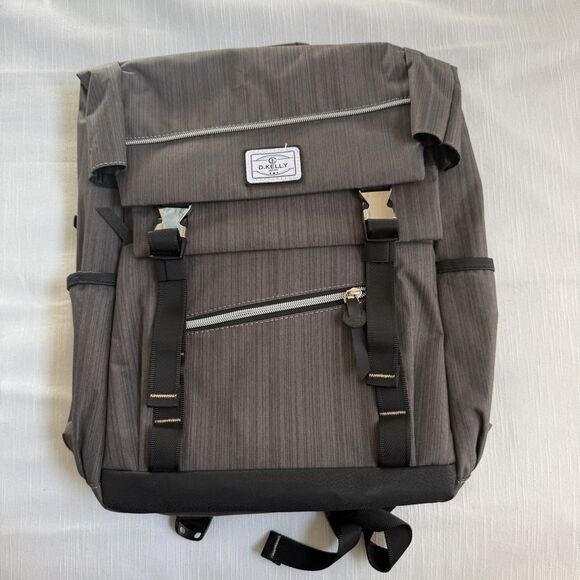 D. Kelly Japan Multi Function Computer Laptop Large Gray Backpack Bag Unisex New - Picture 2 of 8